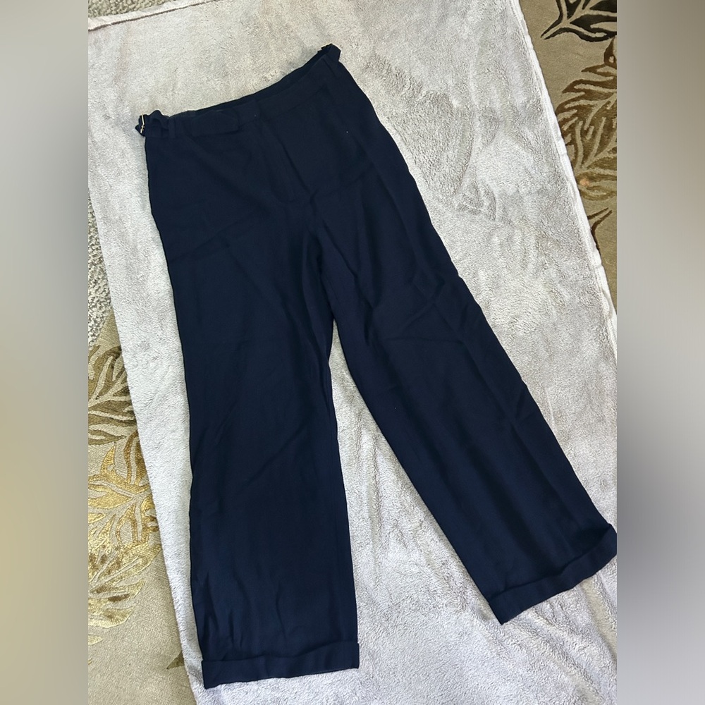 Ralph Lauren Navy Wide-Leg Pants